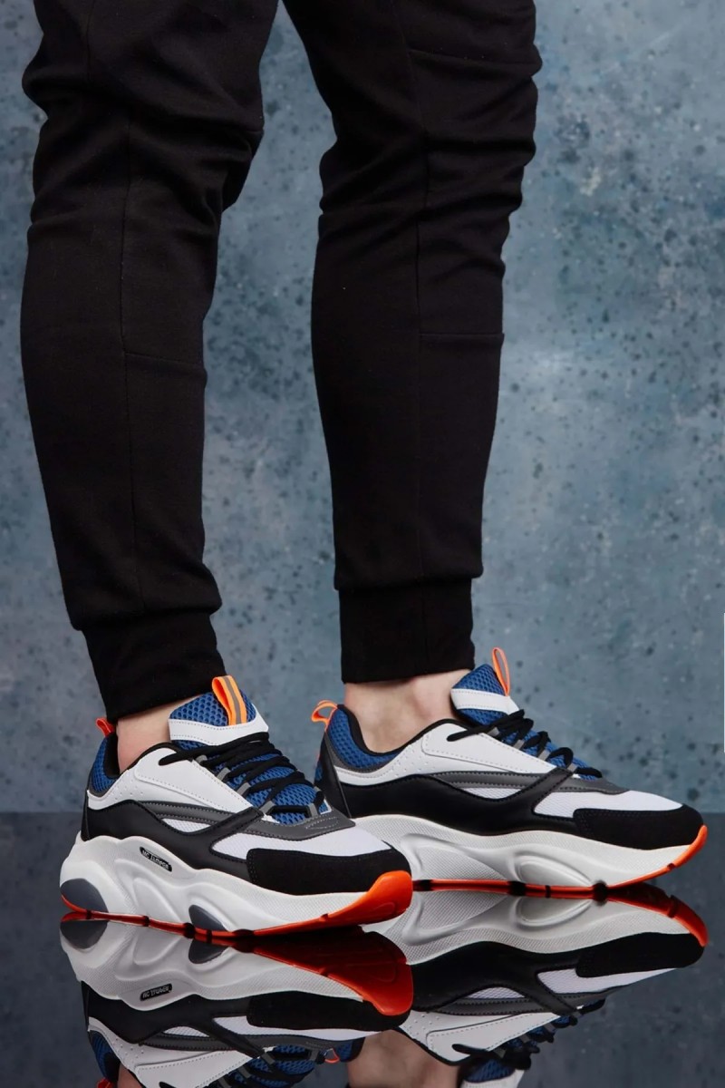Erkek Sneaker - Beyaz Mavi - DS.MJ1838