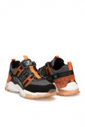 Erkek Sneaker - Siyah Turuncu - Albers