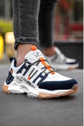 Erkek Sneaker - Beyaz Turuncu - Albers