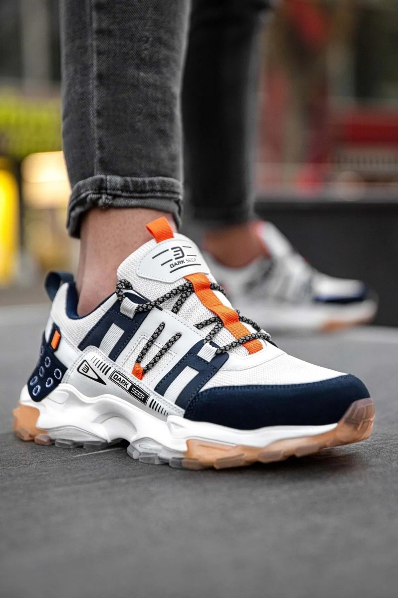 Erkek Sneaker - Beyaz Turuncu - Albers