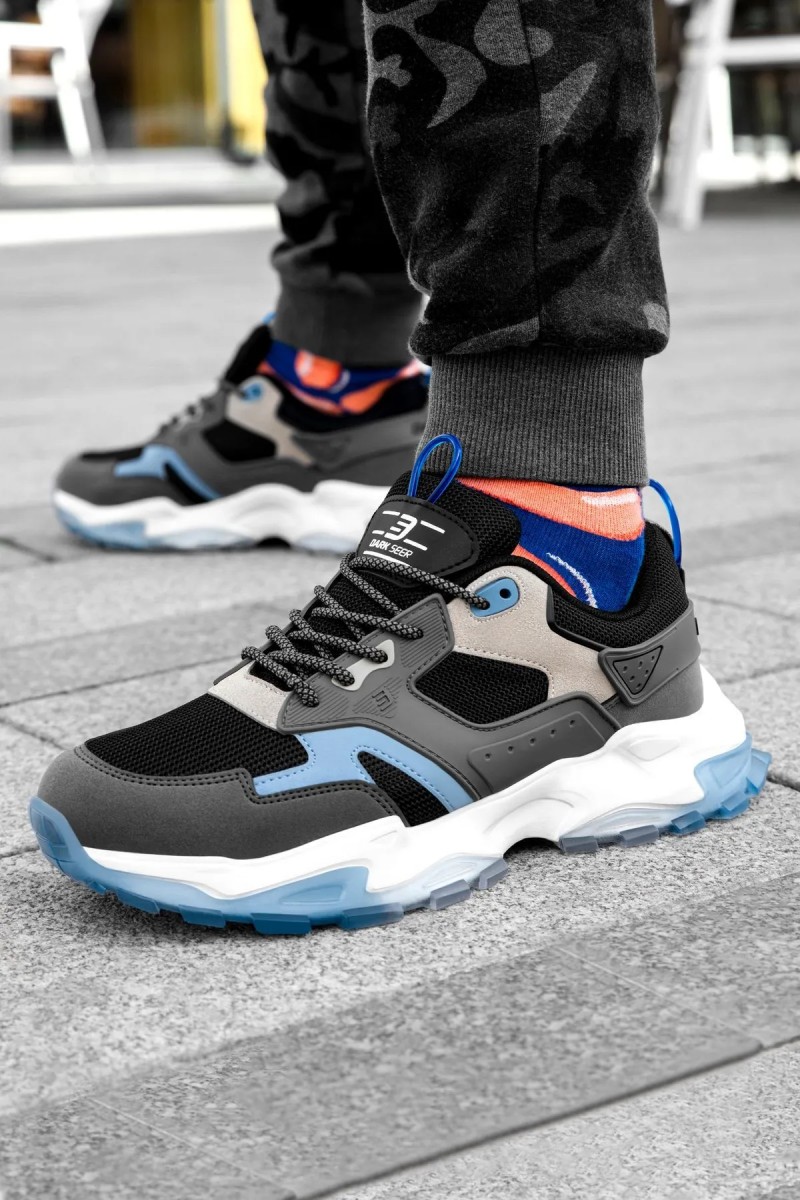 Mens Sneakers - Black Blue - Gestor