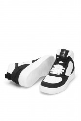 Kadın Bilekli Sneaker - Beyaz Siyah - DS Maya