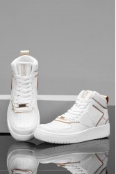 Kadın Bilekli Sneaker - Beyaz - DS Maya