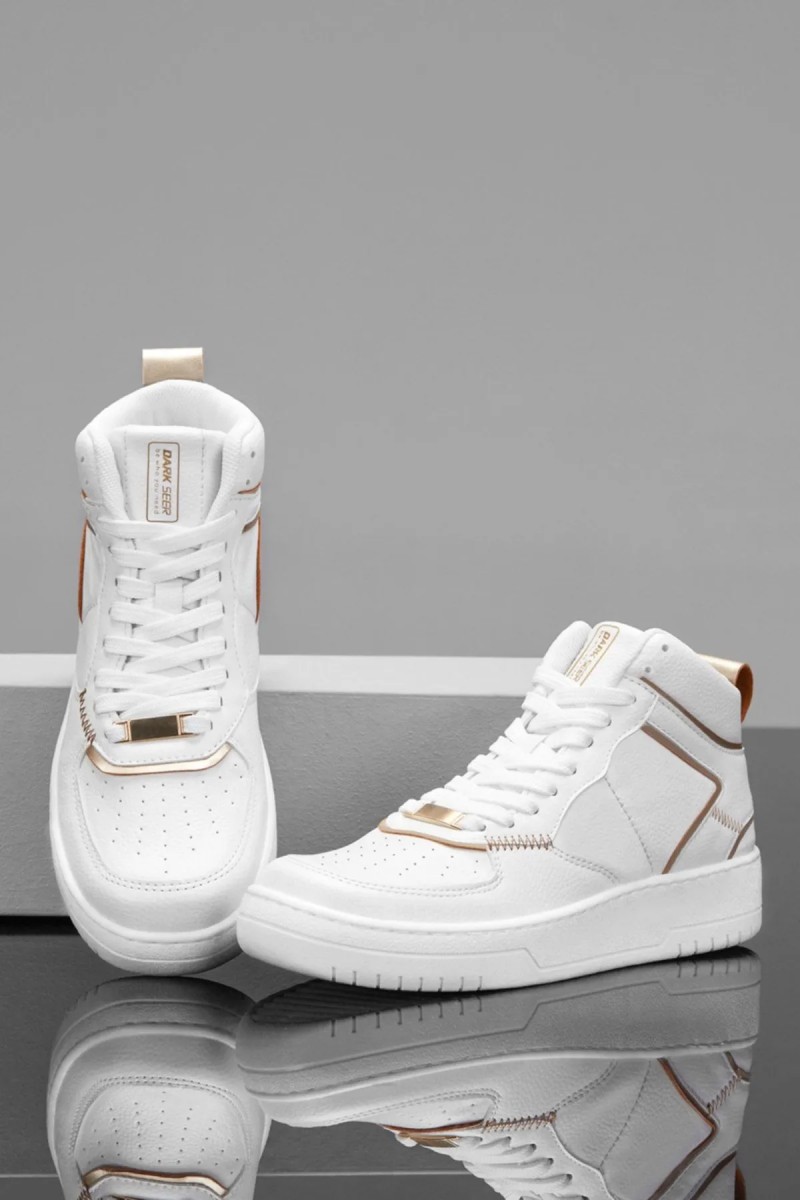 Womens High Top Sneakers - White - DS Maya