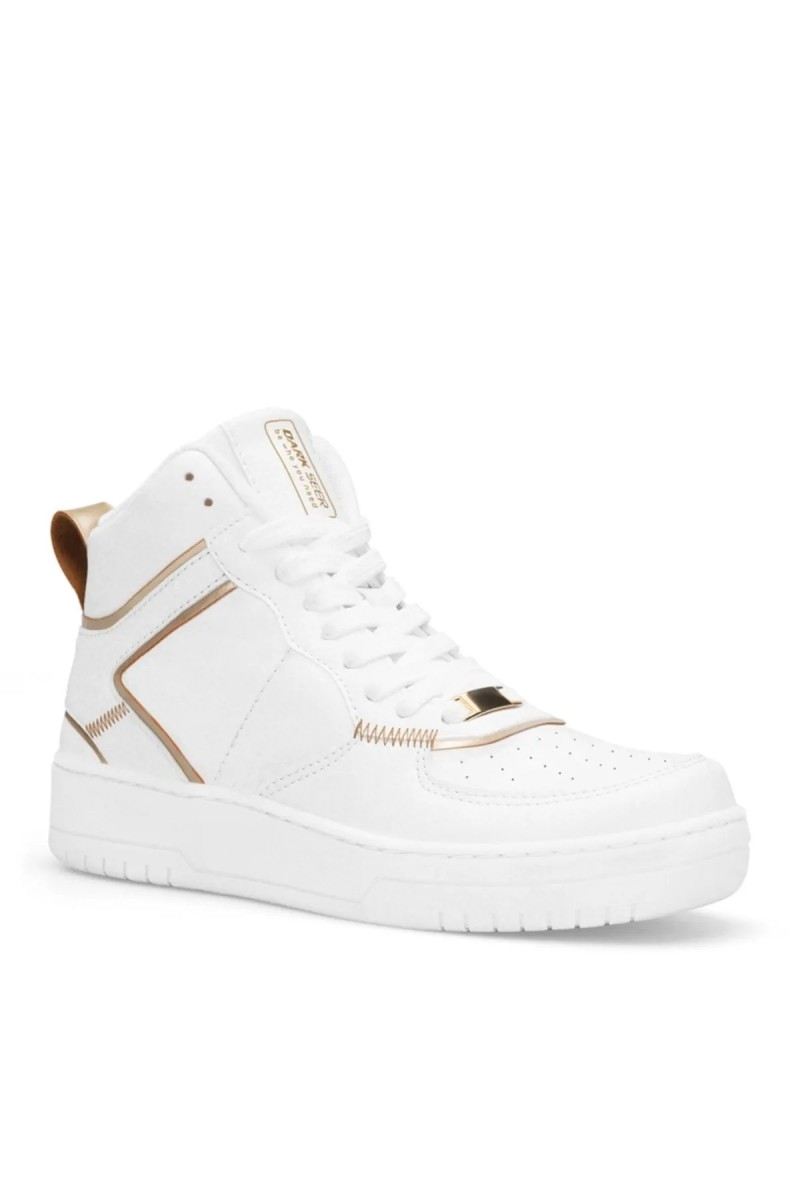 Womens High Top Sneakers - White - DS Maya