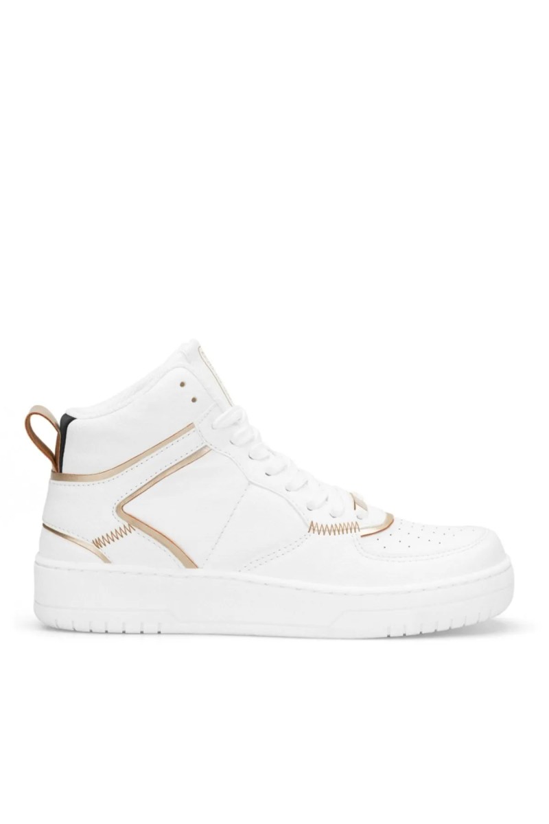 Womens High Top Sneakers - White - DS Maya