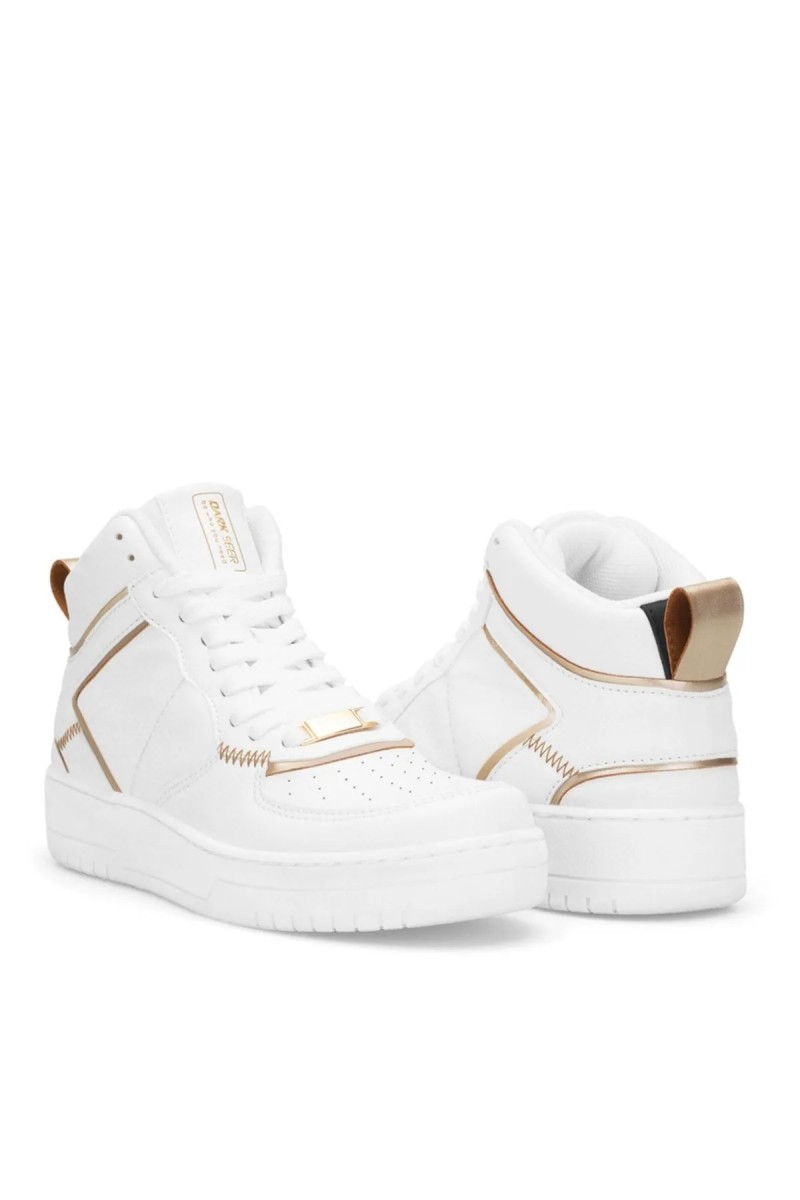 Womens High Top Sneakers - White - DS Maya