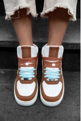 Kadın Bilekli Sneaker - Beyaz Taba - DS Maya