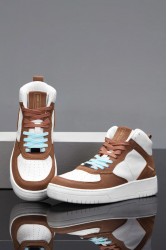 Kadın Bilekli Sneaker - Beyaz Taba - DS Maya