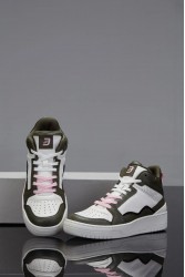 Kadın Bilekli Sneaker - Beyaz Yeşil - DS Violet