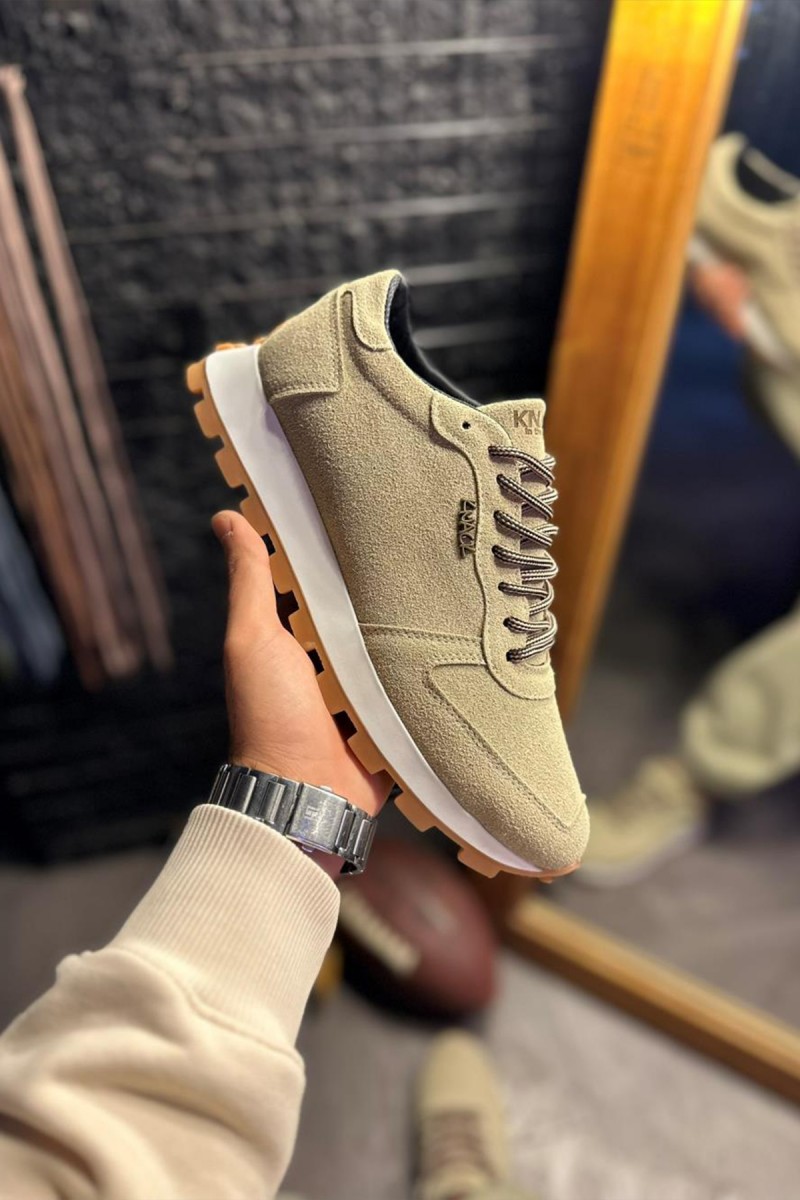 Erkek Sneaker - Bej Süet - 002