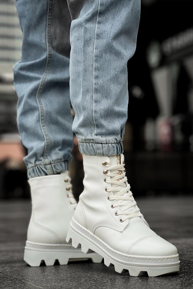 Mens Boots - White - 023