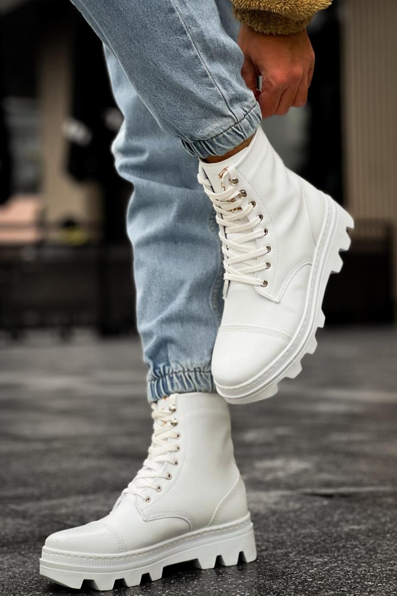 Mens Boots - White - 023