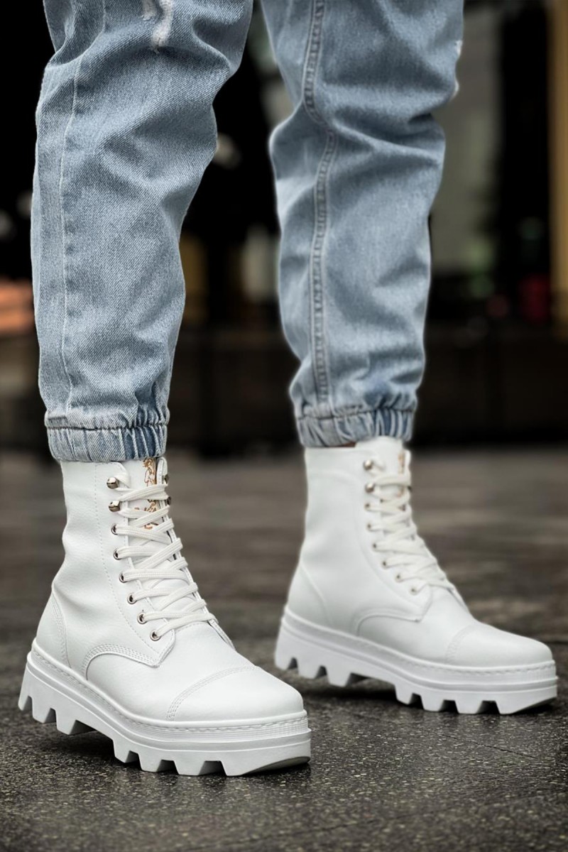 Mens Boots - White - 023