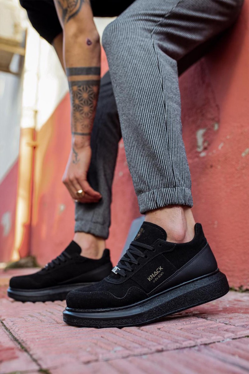 Mens Sneakers - Black Suede - 040