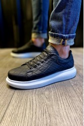 Erkek Sneaker - Siyah Beyaz Kapitone - 044