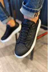 Erkek Sneaker - Siyah Beyaz Kapitone - 044