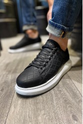 Erkek Sneaker - Siyah Beyaz Kapitone - 044