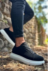 Erkek Sneaker - Siyah Beyaz Süet - 044