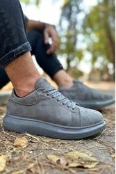 Erkek Sneaker - Gri Süet - 044
