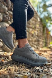 Erkek Sneaker - Gri Süet - 044