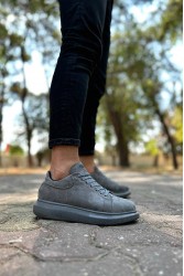 Erkek Sneaker - Gri Süet - 044