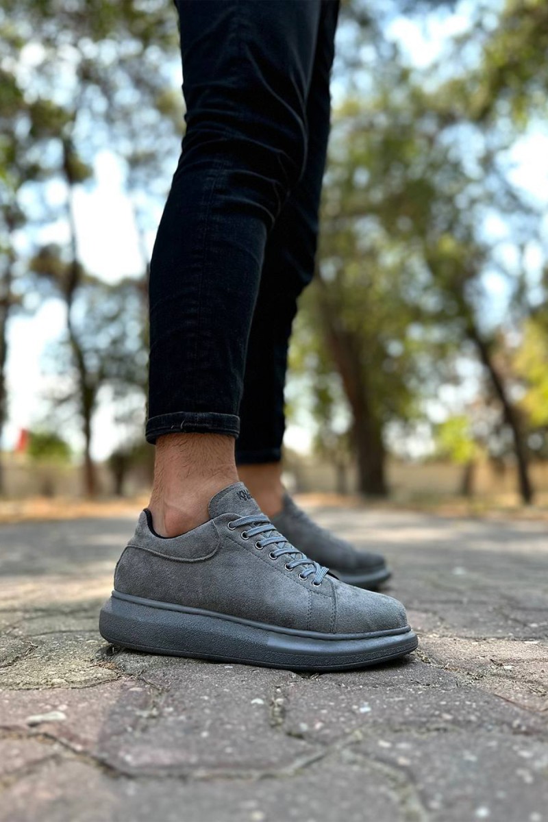 Erkek Sneaker - Gri Süet - 044