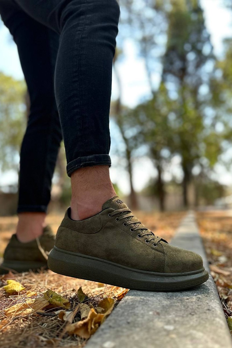 Erkek Sneaker - Haki Süet - 044