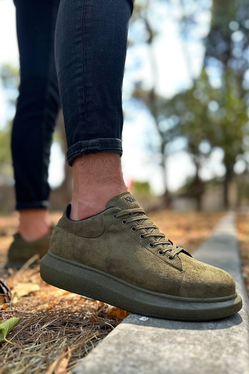 Erkek Sneaker - Haki Süet - 044