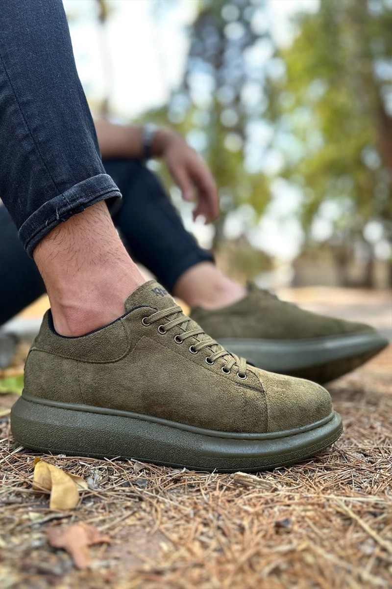 Erkek Sneaker - Haki Süet - 044