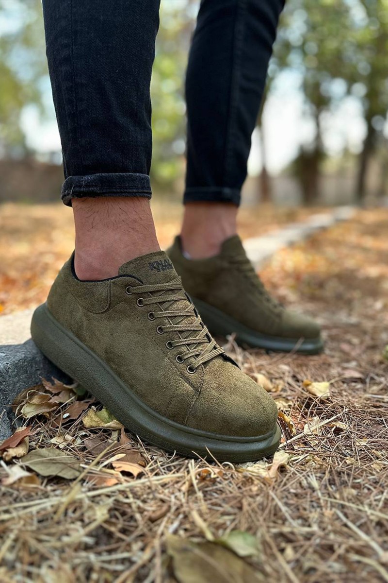 Erkek Sneaker - Haki Süet - 044