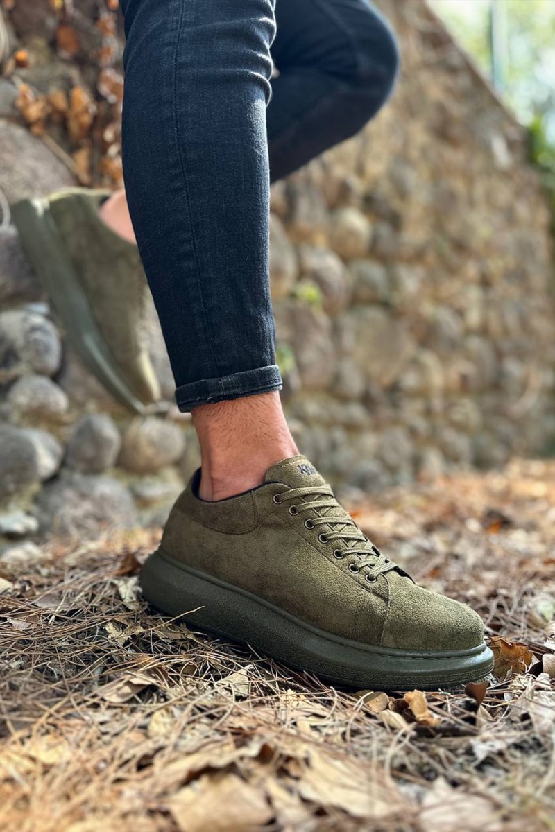 Erkek Sneaker - Haki Süet - 044