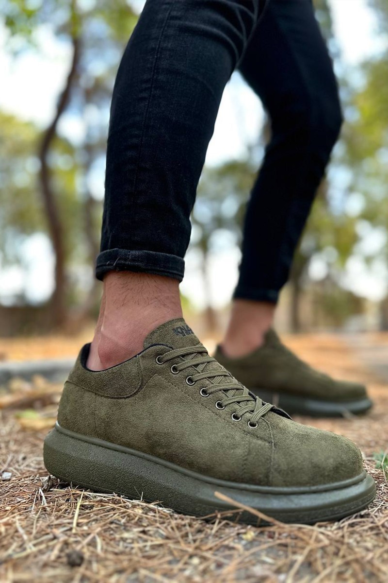 Erkek Sneaker - Haki Süet - 044