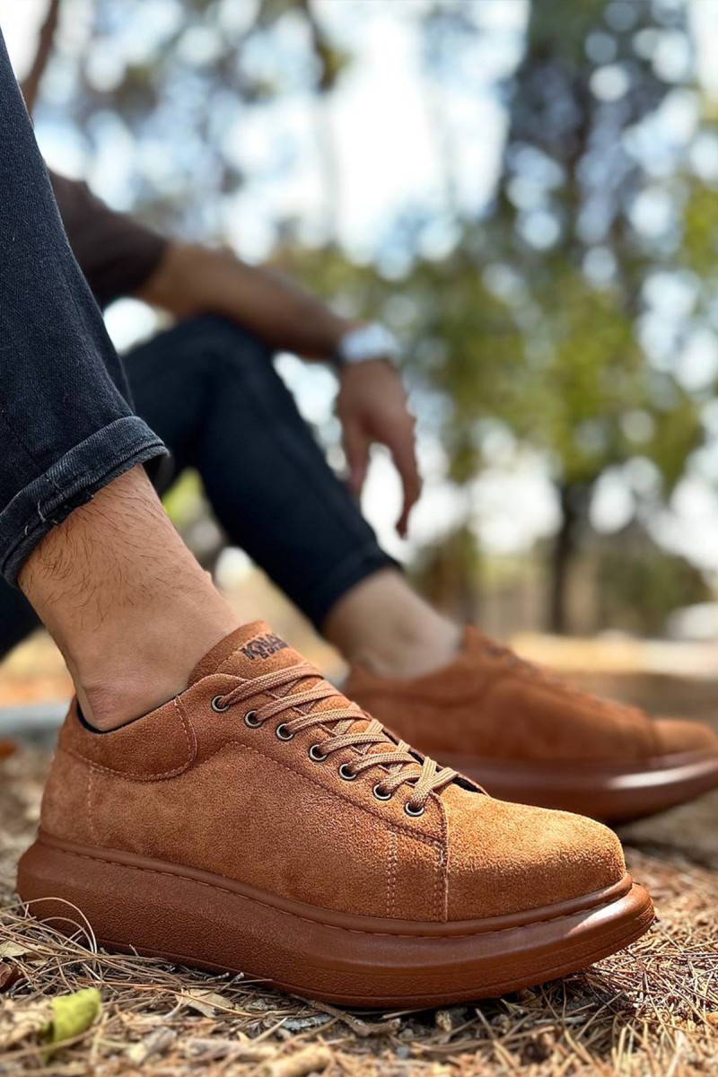 Erkek Sneaker - Taba Süet - 044