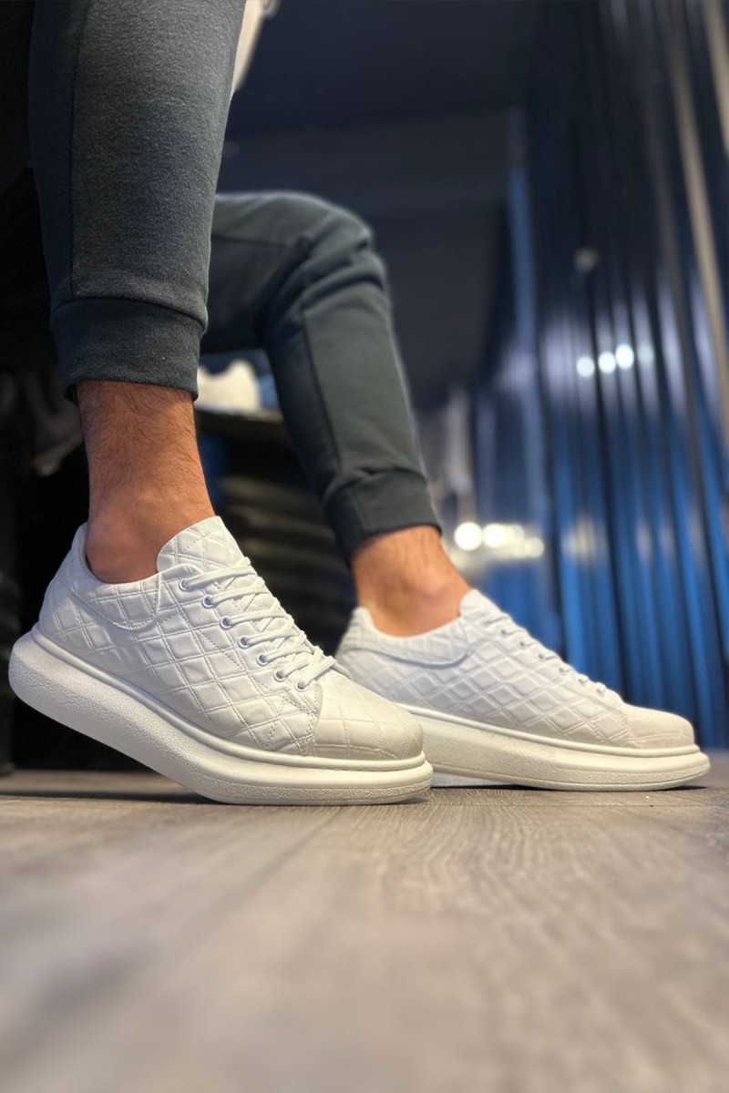 Erkek Sneaker - Beyaz Kapitone - 044