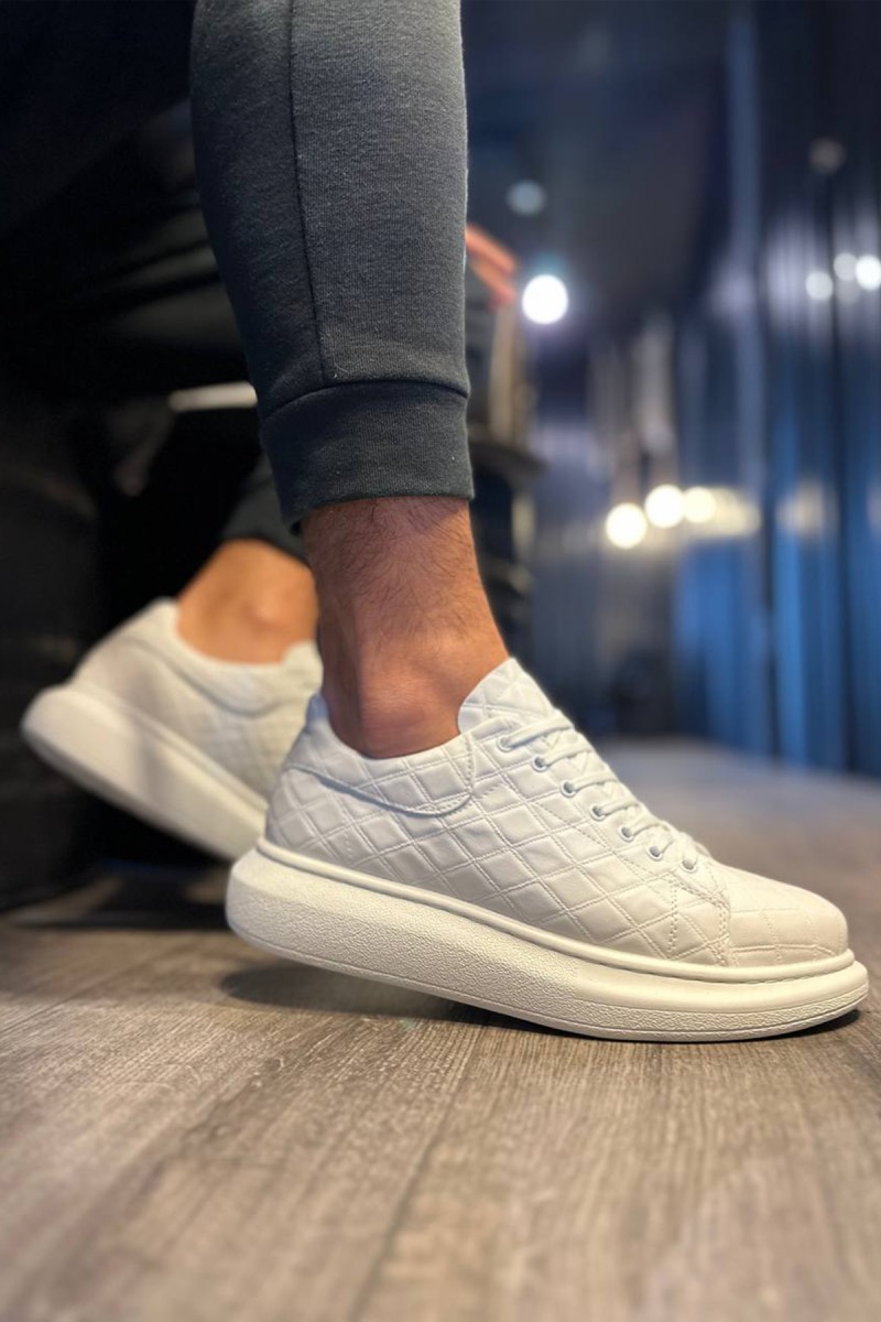 Erkek Sneaker - Beyaz Kapitone - 044