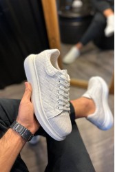 Erkek Sneaker - Beyaz Kapitone - 044
