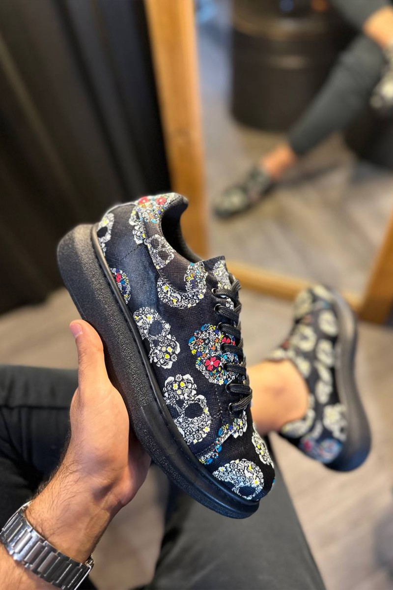 Erkek Sneaker - Siyah Kurukafa - 046
