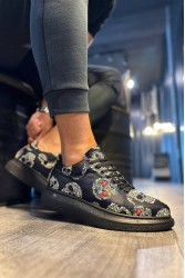 Erkek Sneaker - Siyah Kurukafa - 046
