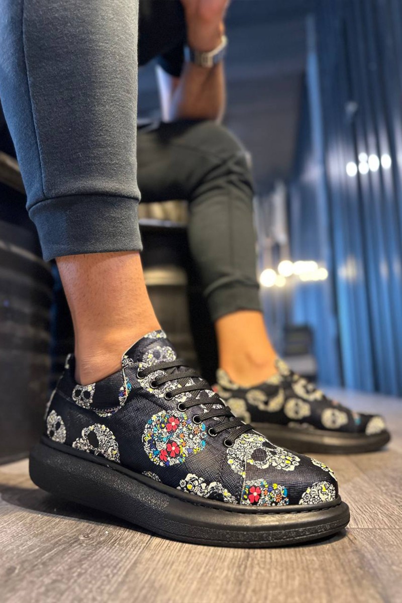 Erkek Sneaker - Siyah Kurukafa - 046