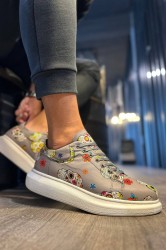 Erkek Sneaker - Gri Kurukafa - 046
