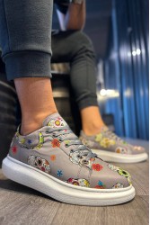 Erkek Sneaker - Gri Kurukafa - 046