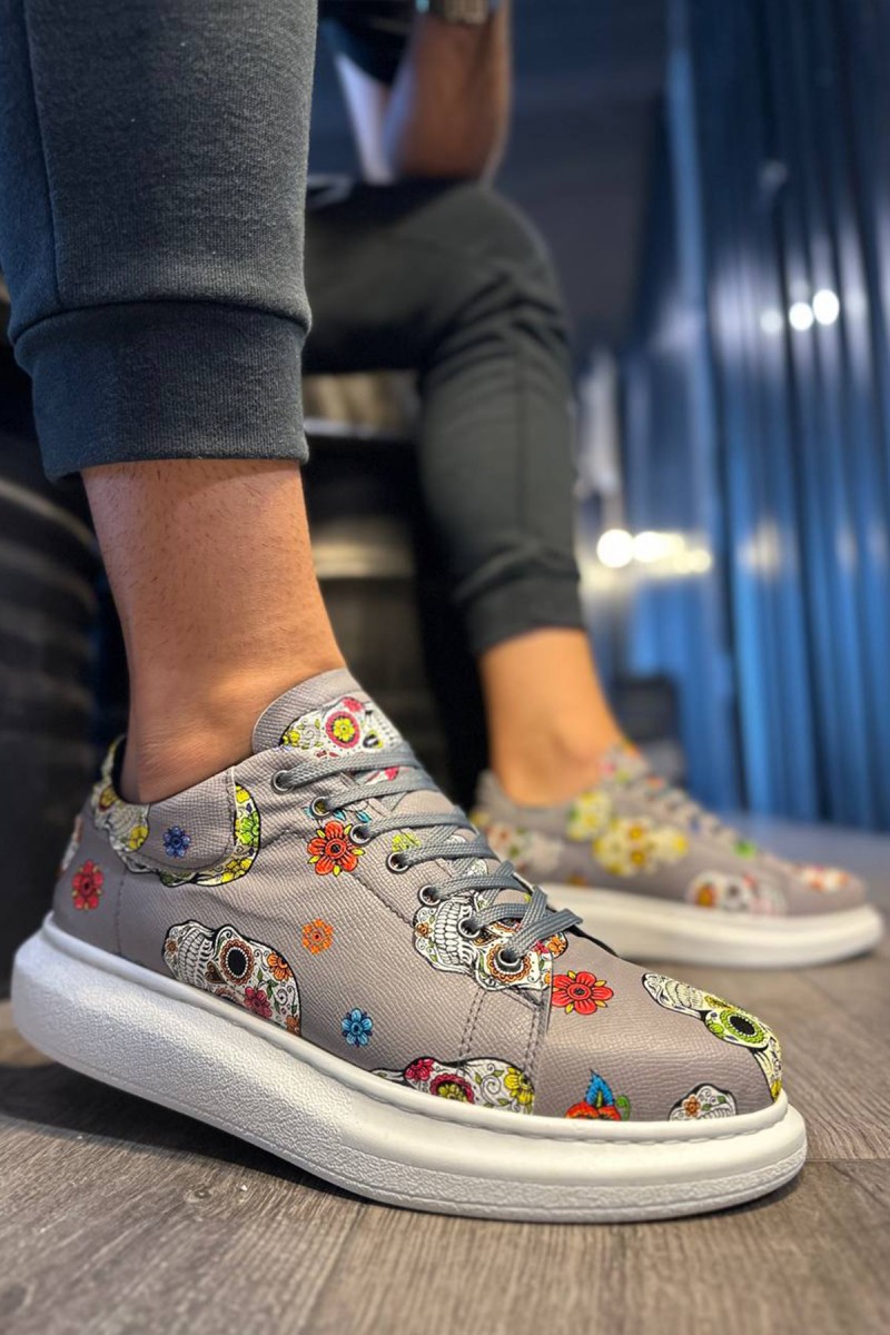Erkek Sneaker - Gri Kurukafa - 046