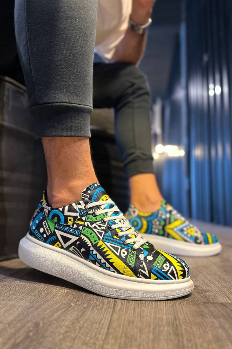 Erkek Sneaker - Sarı - 046