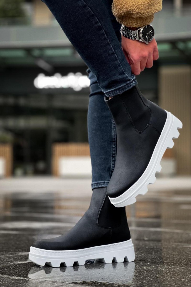 Erkek Spor Bot - Siyah Beyaz - 113