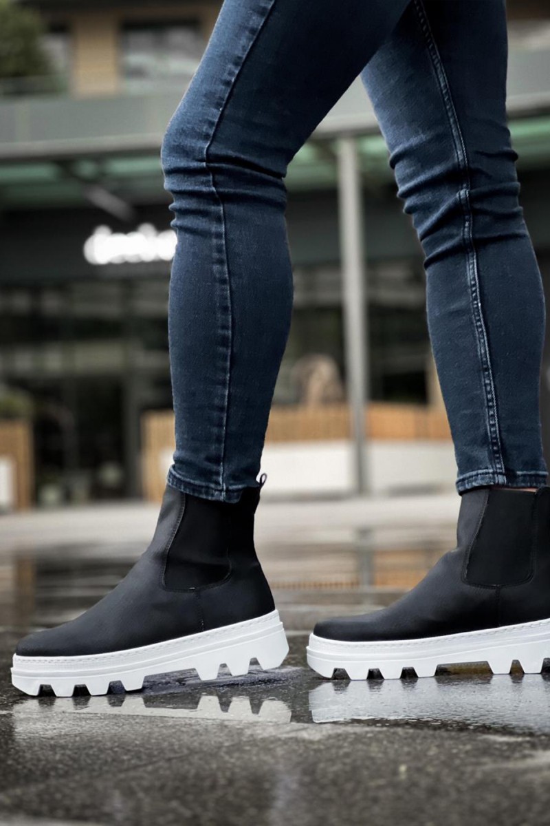 Erkek Spor Bot - Siyah Beyaz - 113