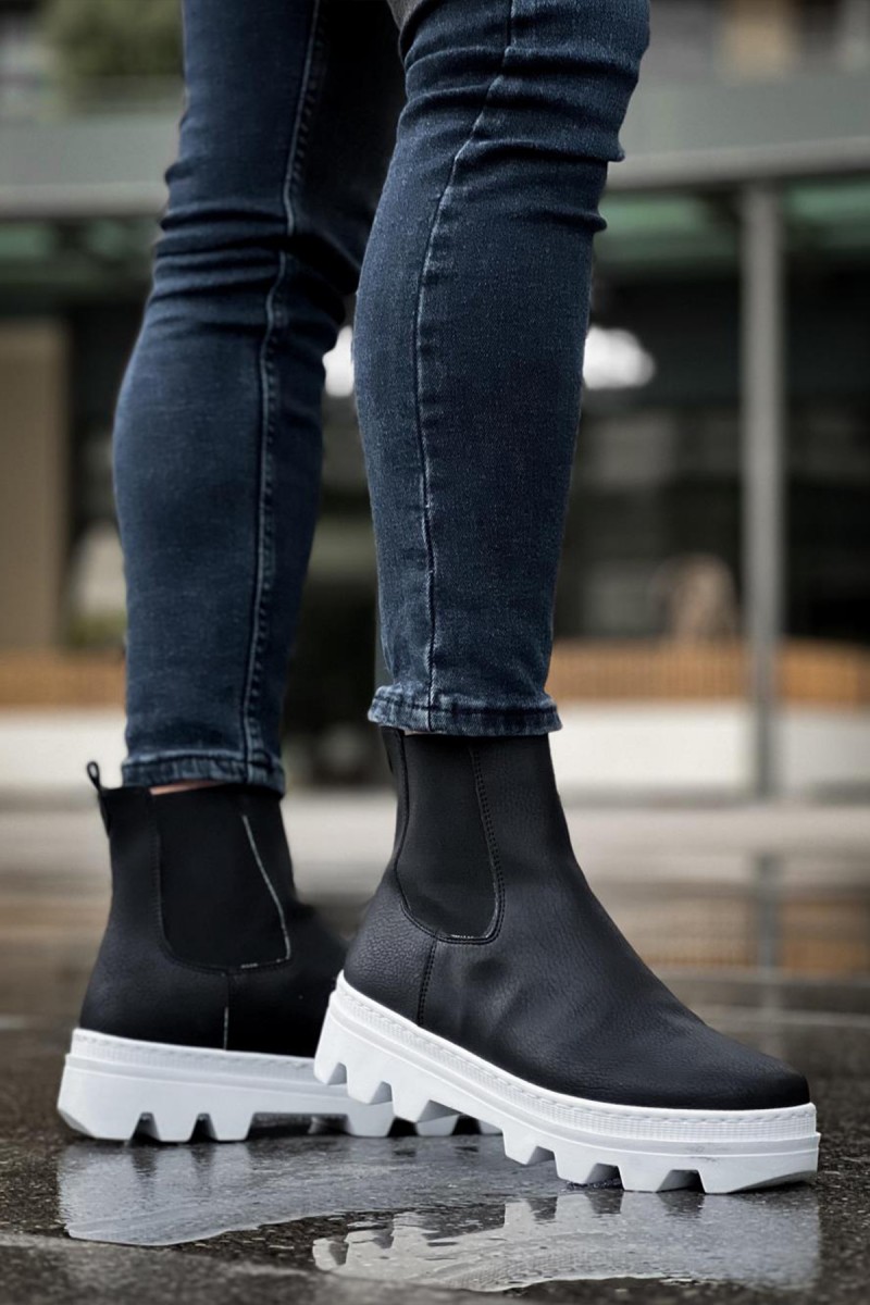 Erkek Spor Bot - Siyah Beyaz - 113