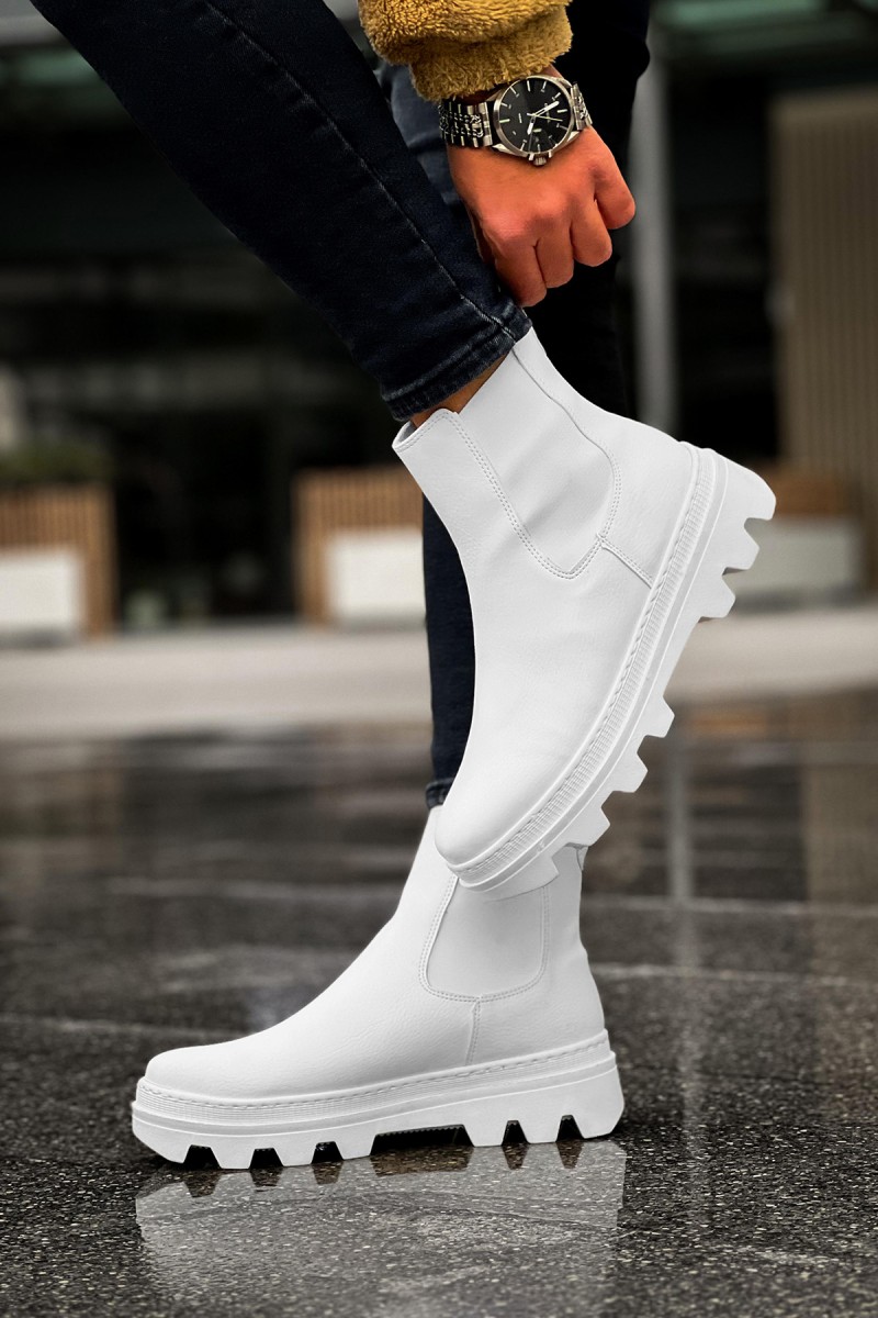 Mens Boots - White - 113