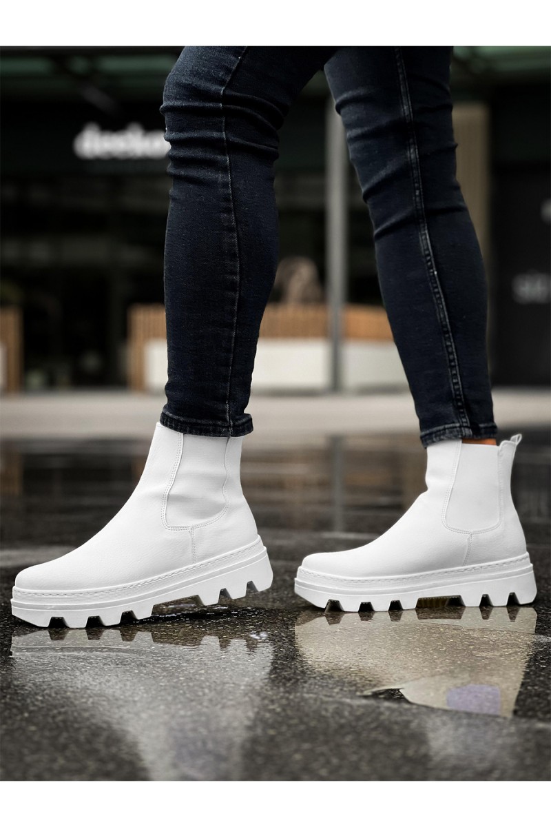 Mens Boots - White - 113