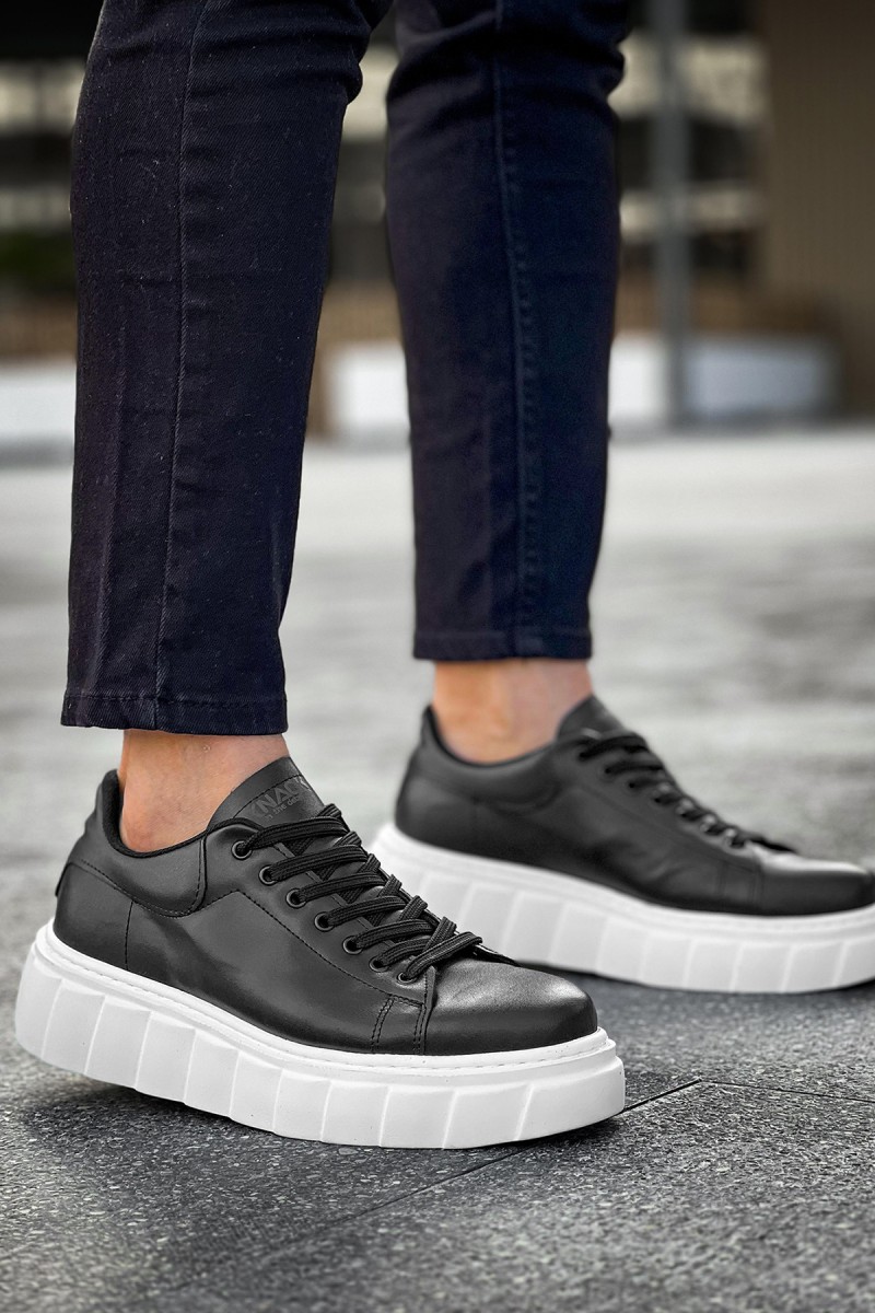 Erkek Sneaker - Siyah Beyaz - 144 
